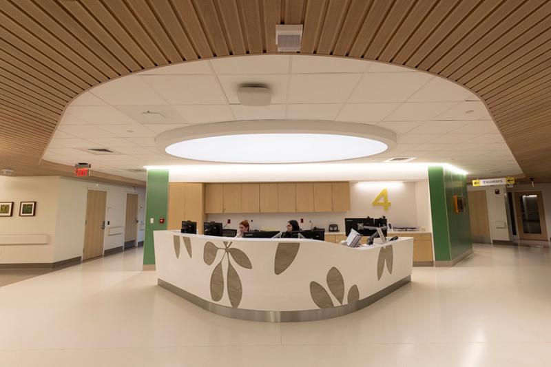 A view of the North Pavilion lobby.