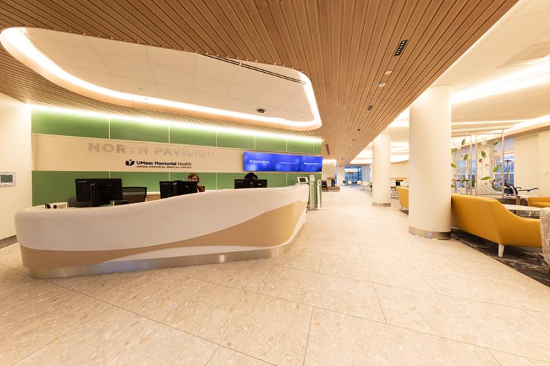 One of the reception areas of the North Pavilion.