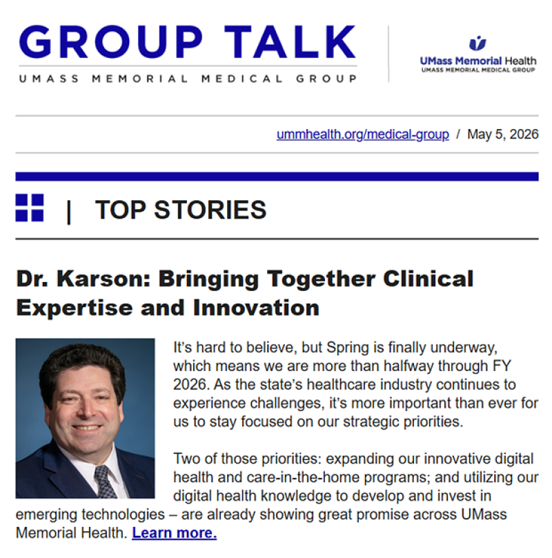 The latest issue of Group Talk.