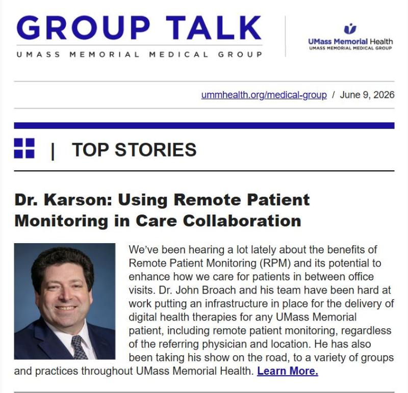 The latest issue of Group Talk.