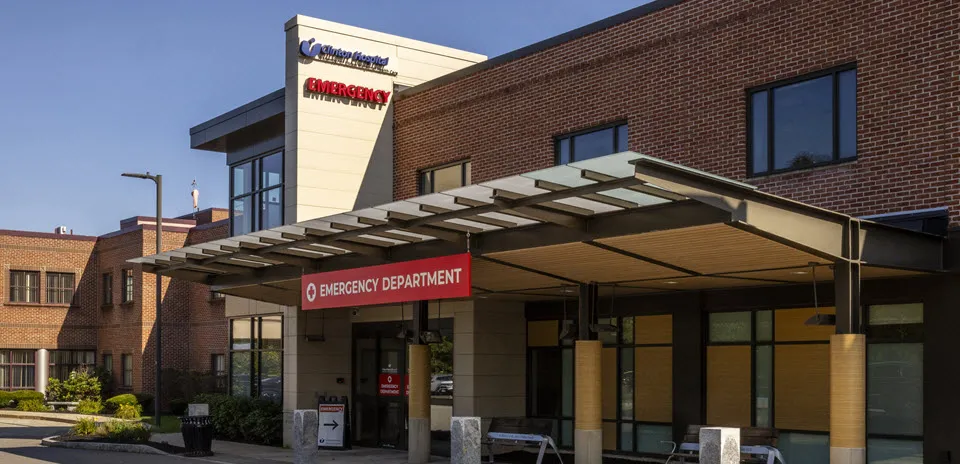 HealthAlliance-Clinton Hospital - Clinton Emergency Entrance.