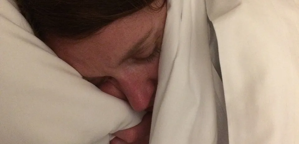 woman sleeping in bed