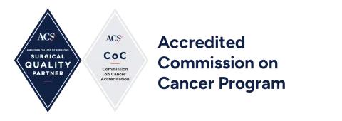 Logo for the Accredited Commission on Cancer Program.