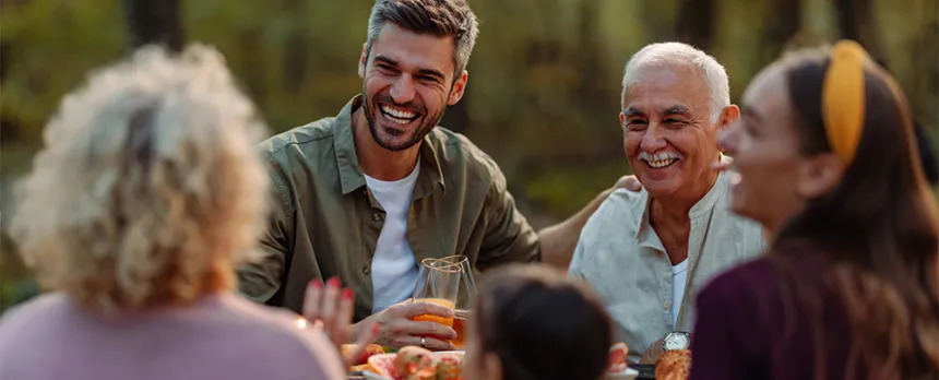 family enjoying a picnic